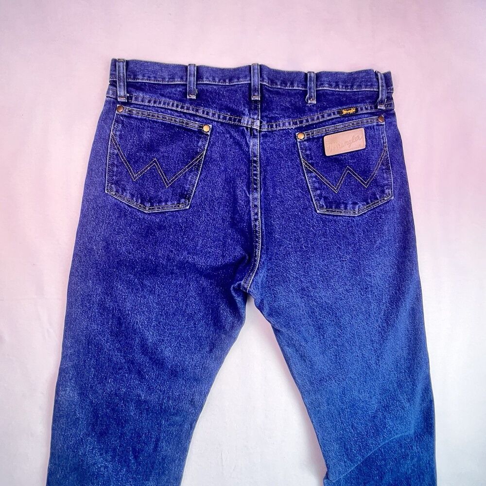 Men’s Wrangler 13MWZ Vtg Size 36x30 Jeans Heavy Denim Cowboy Cut Dark Stone